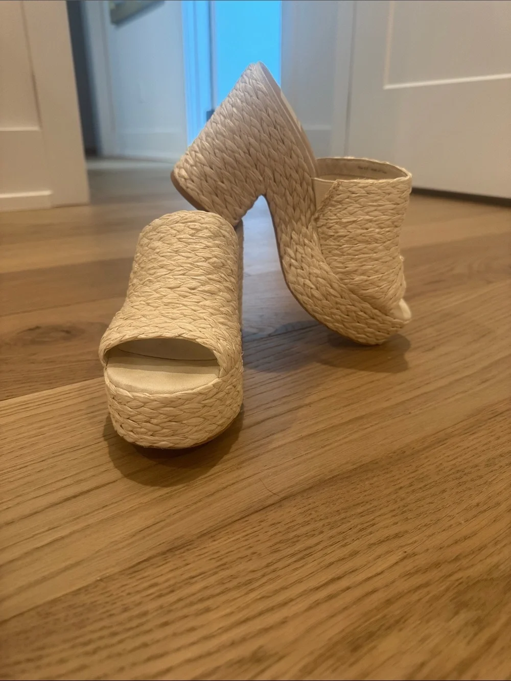 Dolce Vita Elora - Cream Braided Platform Mule Sandals